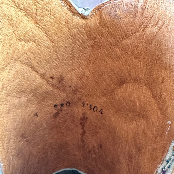 Tanner Mark NWB Womens SZ 9 Turquoise Zigzag Western Cowboy Boots Square Toe - Picture 11 of 12